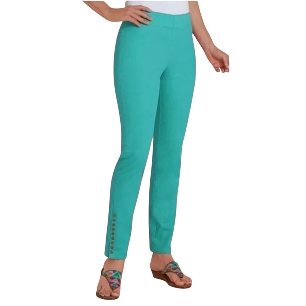 Soft Surroundings | Colorful Metro Pants in Turquoise
